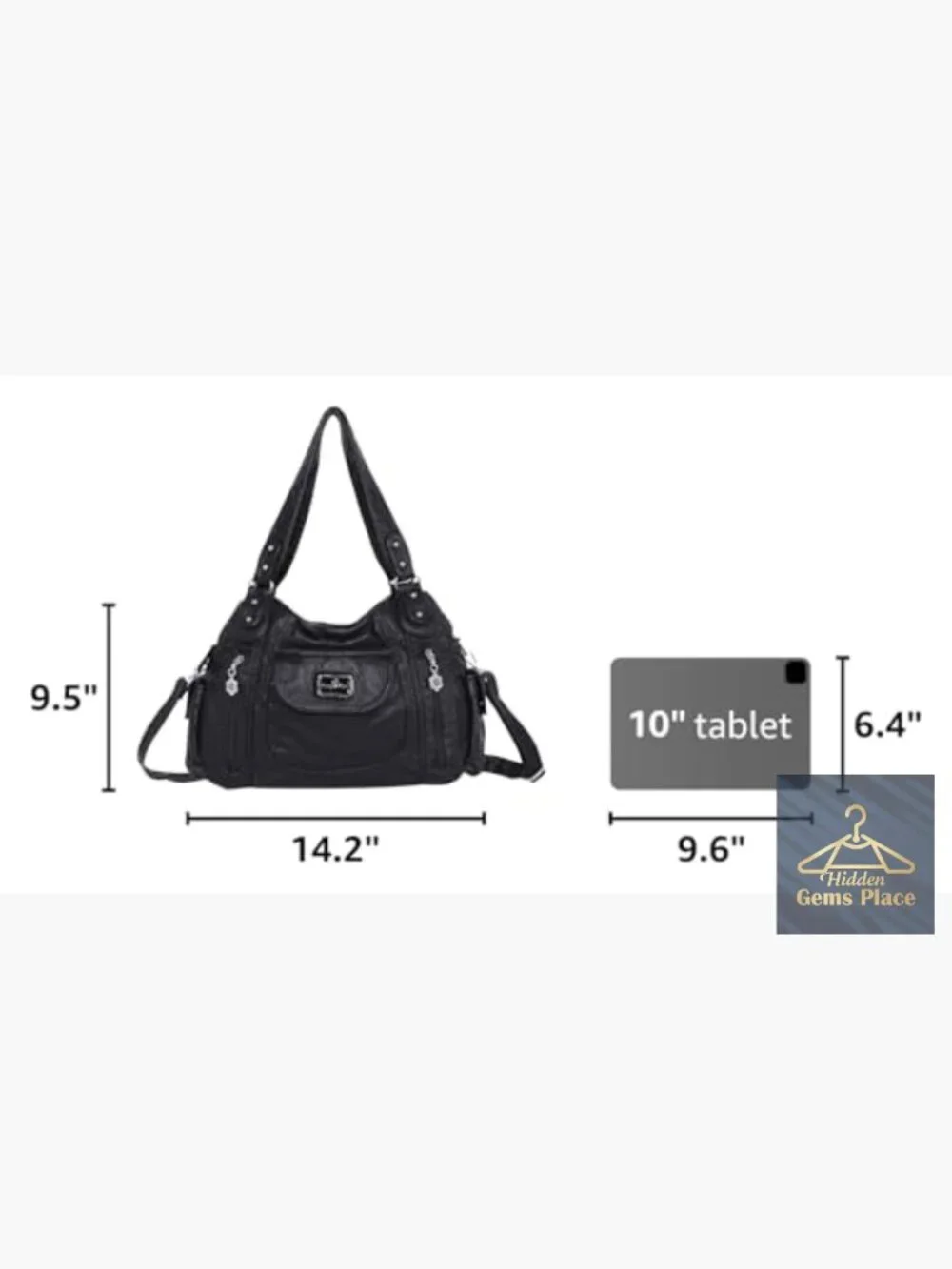 Large Hobo Shoulder Bag Faux Leather Tote Satchel Purse Women
